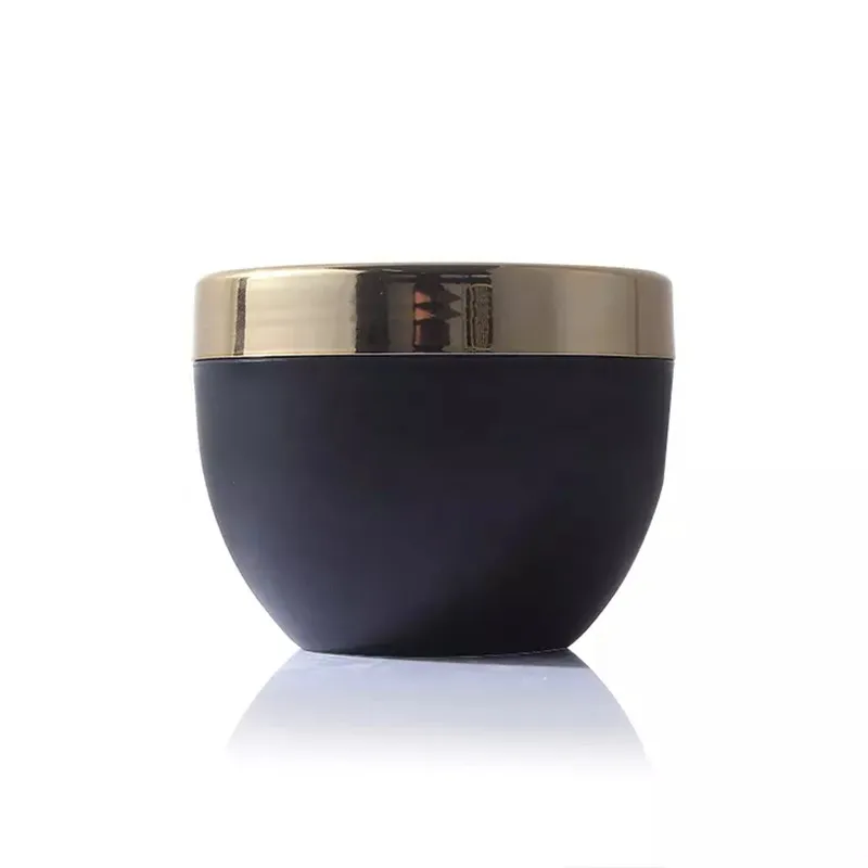 

Black Custom 250ml pp gold lid empty cream plastic jar cosmetic jar for cosmetic container packaging body scrub jar