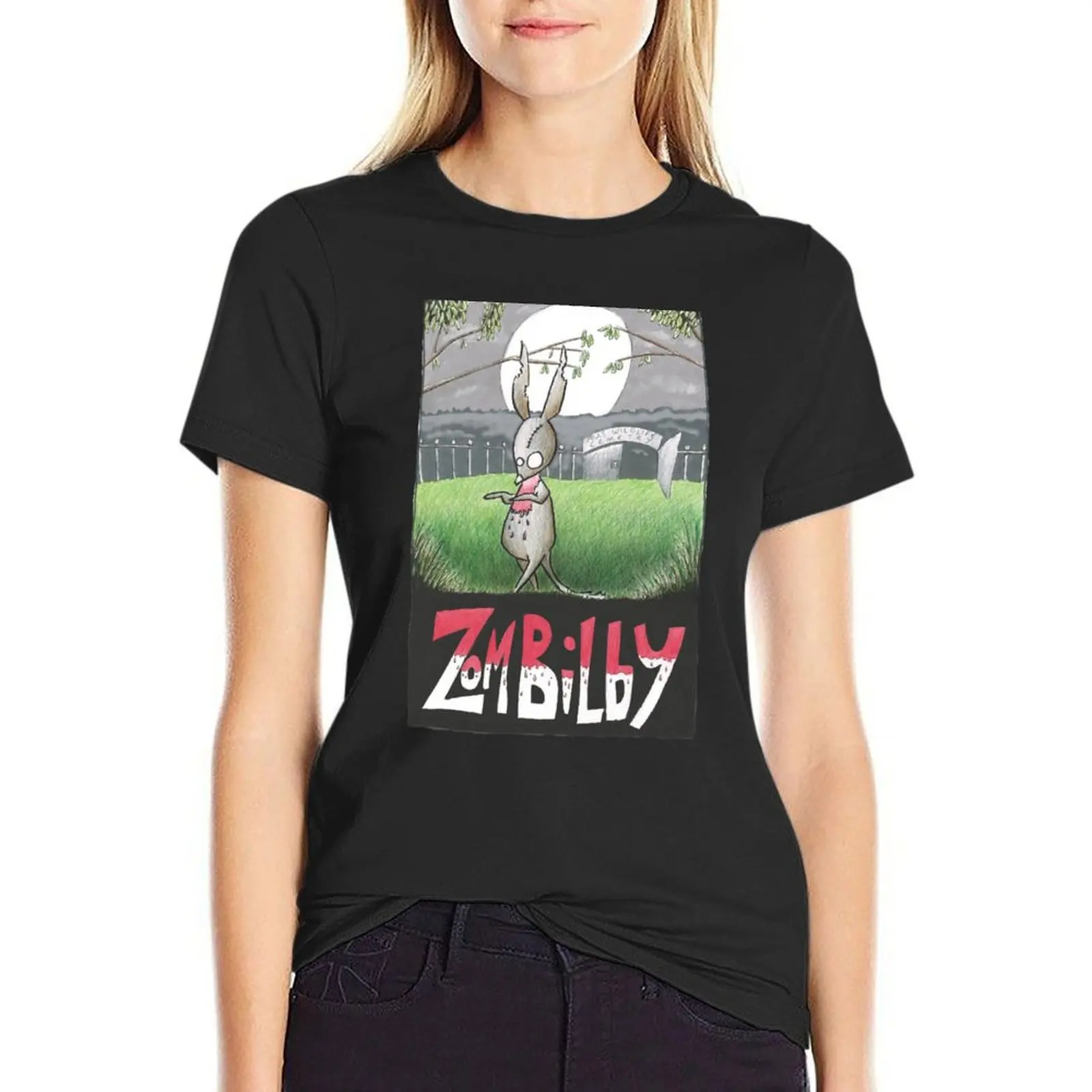 Zombilby (Zombie Bilby) T-Shirt lady clothes tees animal prinfor funnys Summer Women's clothing