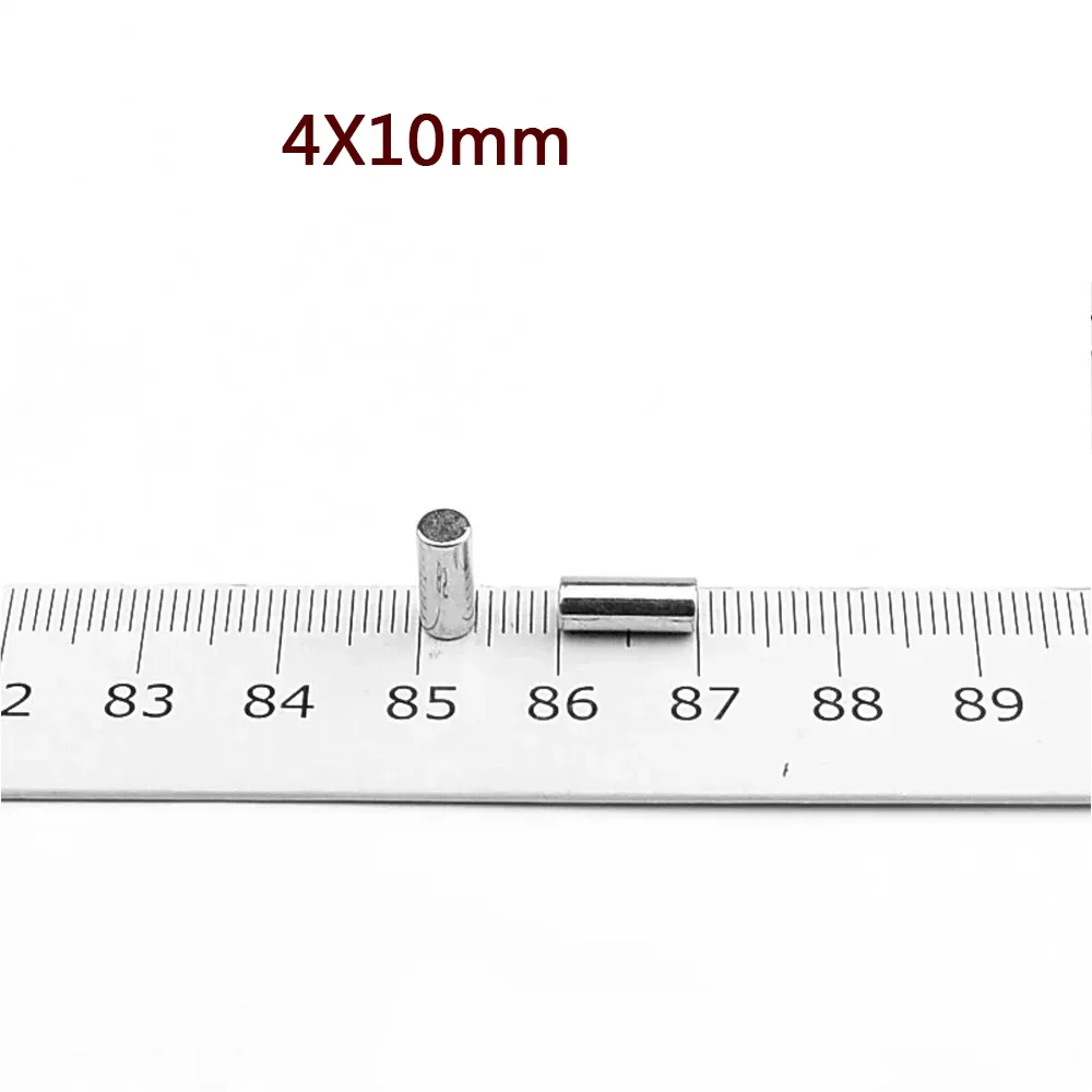 4x10มม. แผ่นแม่เหล็กหายาก4มม. x 10มม. แม่เหล็กนีโอไดเมียมกลม4x10มม. แผ่นแม่เหล็กขนาดเล็ก N35 4*10มม.