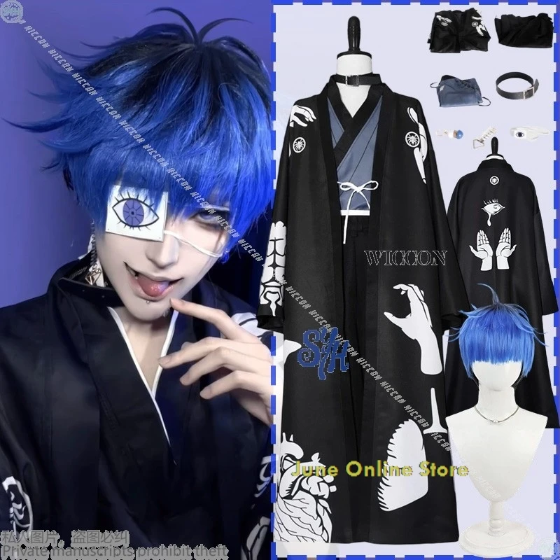 

Хэллоуин платье аниме игра Hundred Cos Line Omokage Yugamu косплей японское кимоно черное ретро платье disfraz Adulto