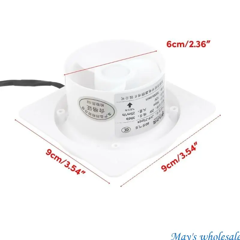 60 مللي متر مروحة العادم المنزل مضمنة الأنابيب مروحة قناة للحمام النازع التهوية المطبخ المرحاض جدار الهواء النظيف التهوية 448A #6