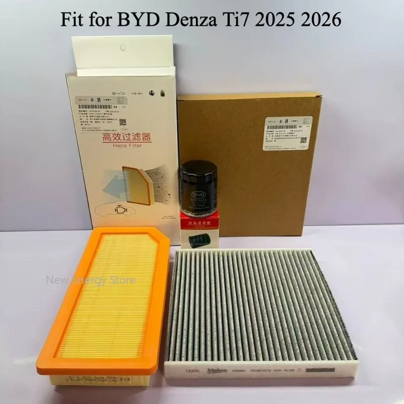 3 In 1 Filter Set Activated Carbon Cabin Air Filter Engine Oil Filter Original Replacement Parts Fit BYD Denza Ti7 2025 2026