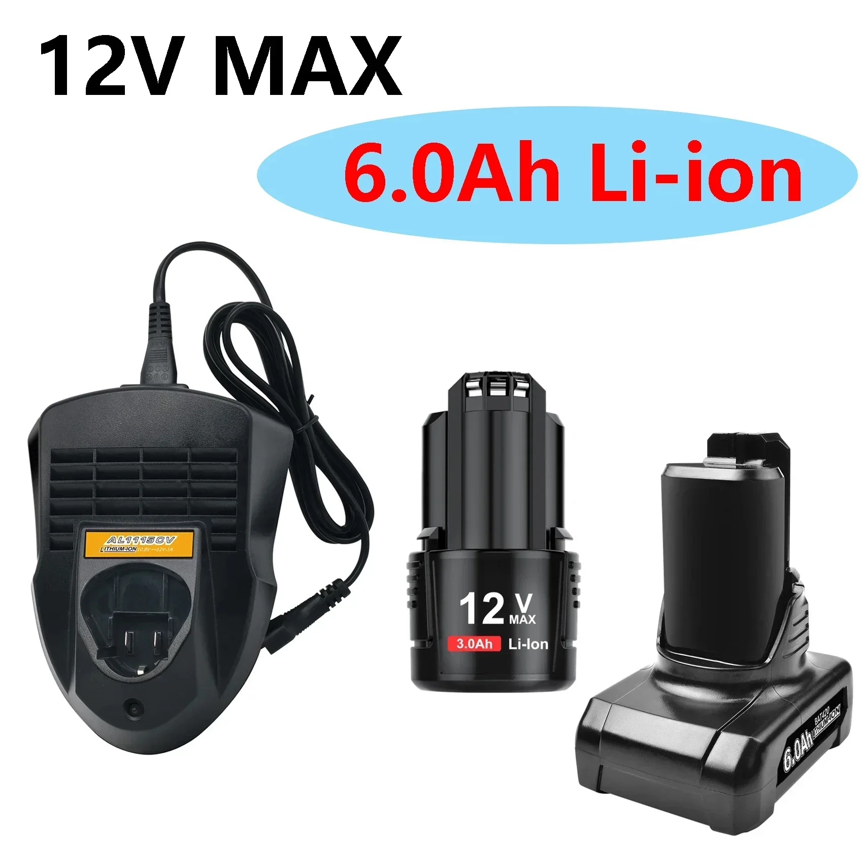 12V Bosch 6Ah Li-ion BAT420 BAT411 Replacement Battery for Bosch BAT411 BAT412 BAT413 BAT414 10.8V B