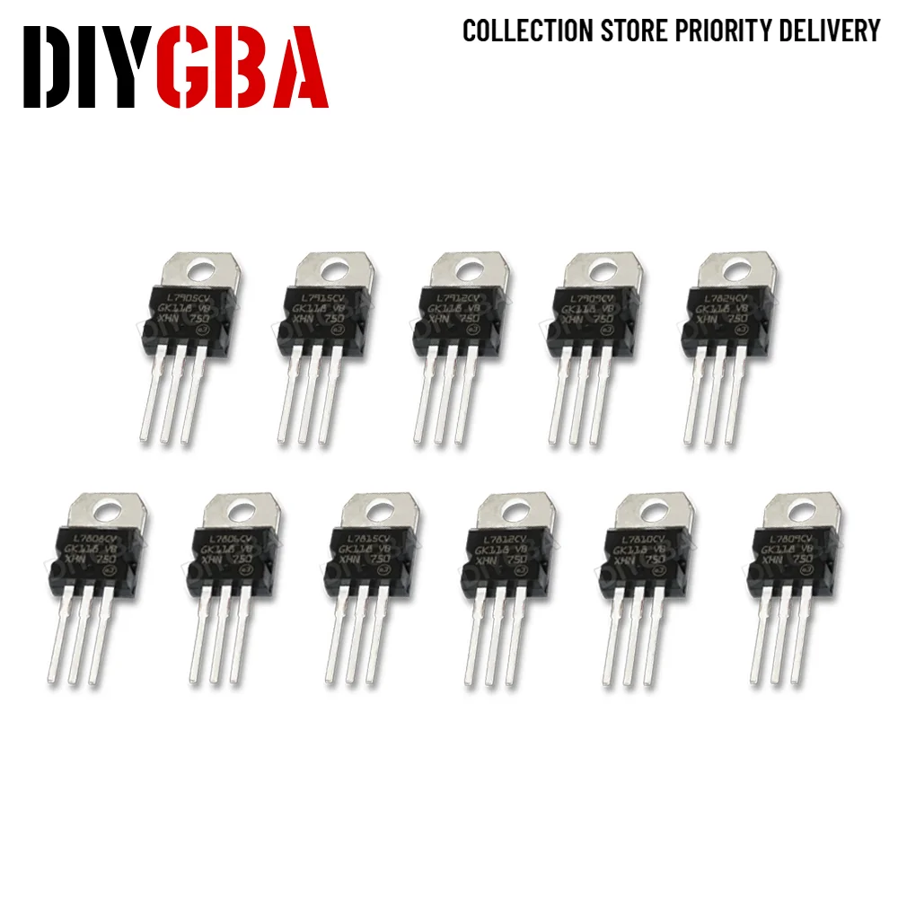 10 Uds nuevo L7908CV L7906CV L7912CV L7909CV L7905CV L7918CV L7915CV L7924CV TO-220 L7908 L7906 L7912 L7909 L7905 L7918 L7915 L7924