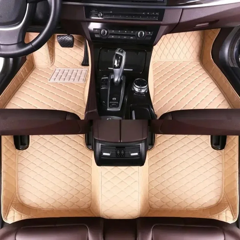 Non-slip car floor mat full set of premium luxury leather car floor mat