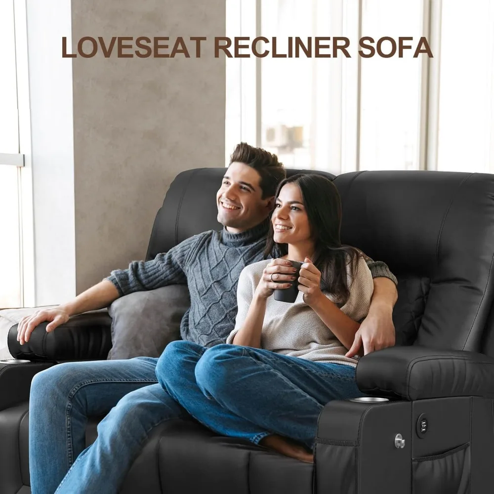 2-Sitzer Liege sofa, PU-Leders essel Loves eat Couch, moderner Liegestuhl für Wohnzimmer