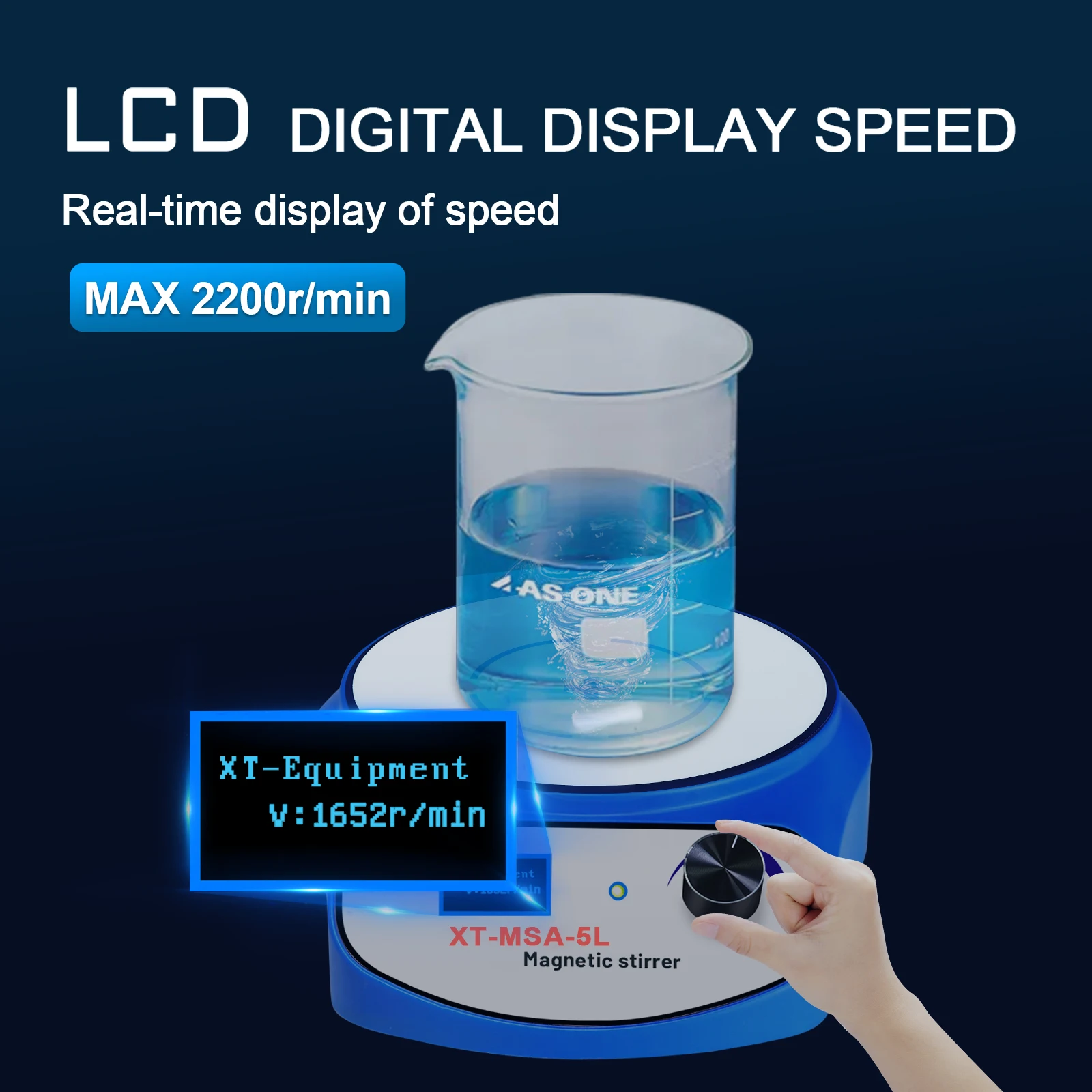 Xin Tester 2200/3000rpm Magnetic Stirrer Laboratory Digital Display 3L/5L Liquid Mixer with Stir Bar 100-240V