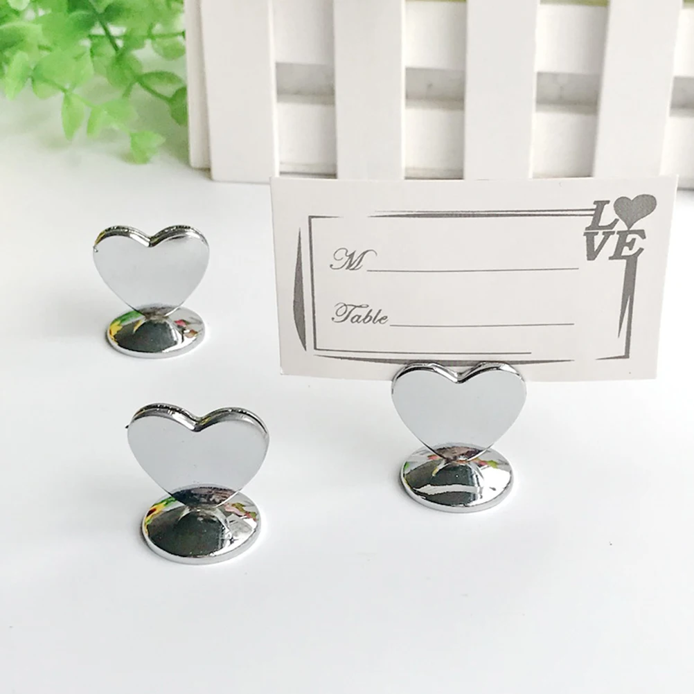 

5pcs Seat Holder Memo Stand Note Clip Wedding Birthday Decoration Desktop Organizer Bright Color Sturdy Flat Base Reusable