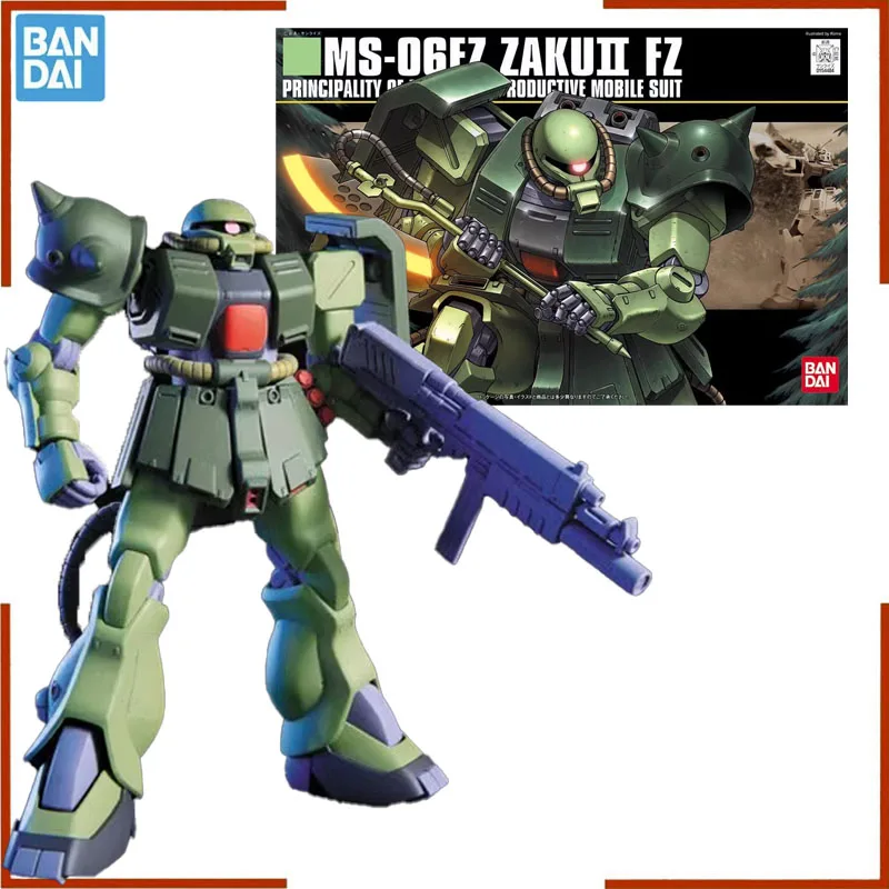 Bandai HGUC 1/144 Gundam MS-06FZ ZAKU2 FZ Anime Action Figure Assembly Decorative Collectible Model kit Toys for Boys Gifts