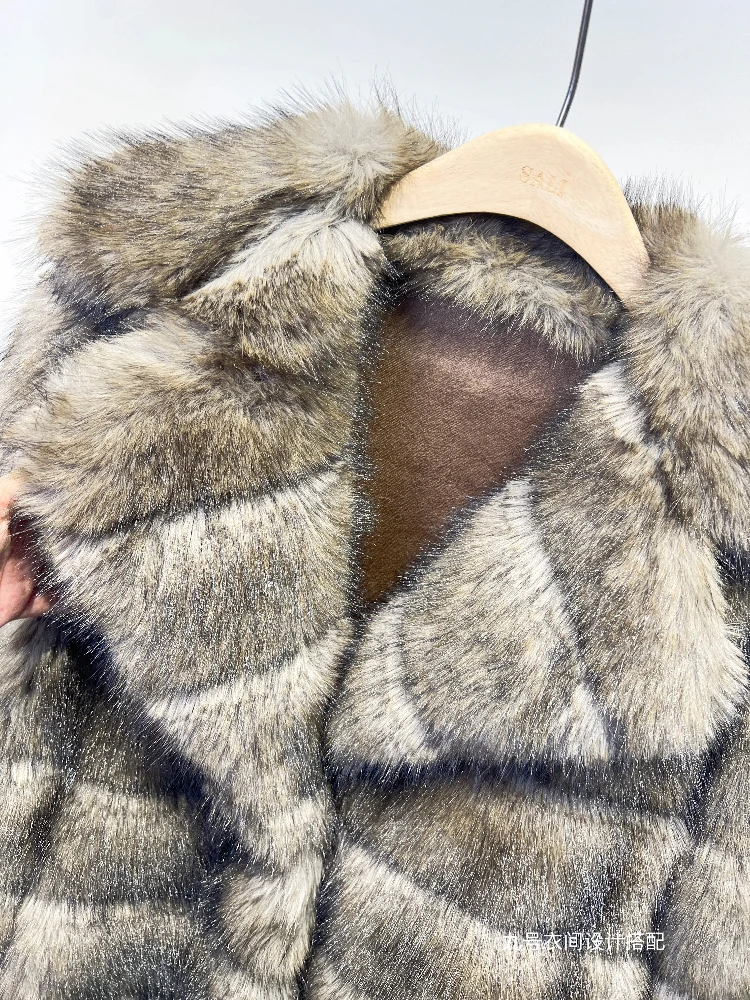 Female Fashion Faux Fur Women 2025 Winter New Warm Thickened Mink Fur Loose Comfort Chic Versatile Long Sleeve Nice Coat Jackets