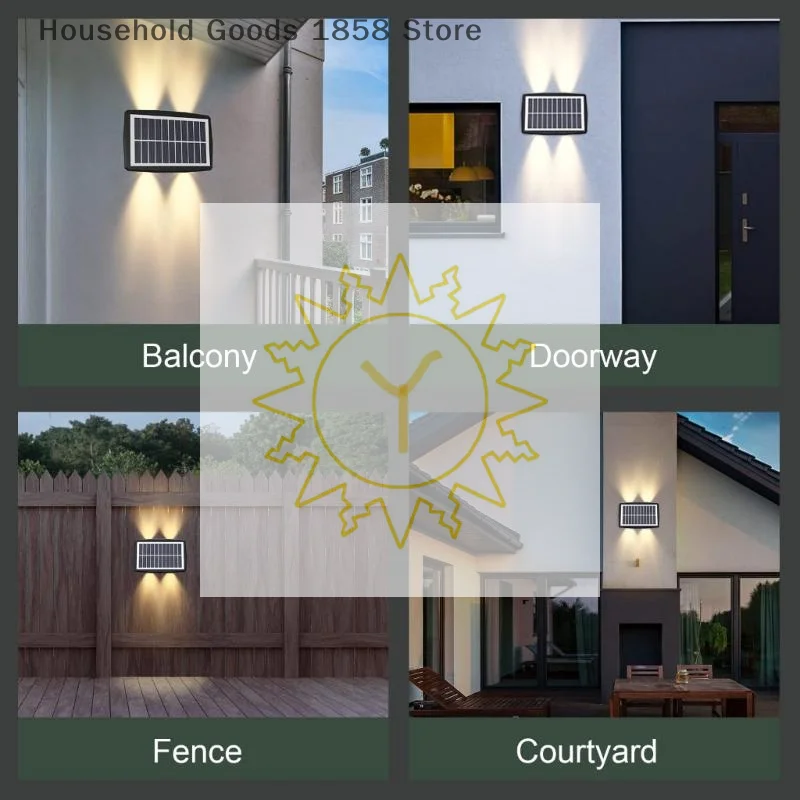 Mini Solar LED Wall Light Outdoor Waterproof Warm Garden Decoration LED Wall Lamp Fence Lights 1/2PCS