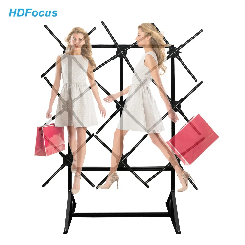 Advertising Equipment Holographic Display 65Cm 4K Hologram Fan 3*3 Unit Stand