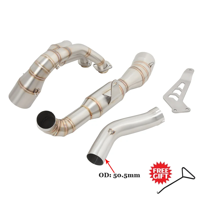 Slip On For Yamaha MT-09 MT09 FZ-09 XSR900 2021 2022 2023 Motorcycle Exhaust Escape Systems Modify Front Link Pipe With Catalyst