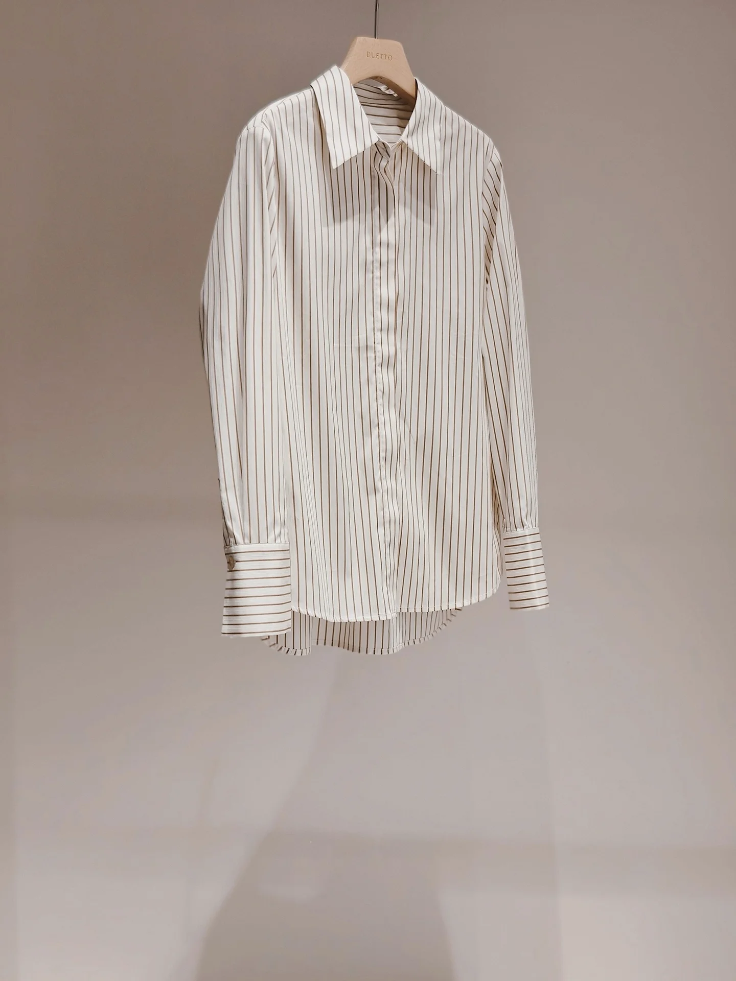 

Женская повседневная рубашка Duetto из теплого смесового хлопка в полоску, свободного кроя, комфортная, дышащая, с длинным рукавом, винтажный стиль