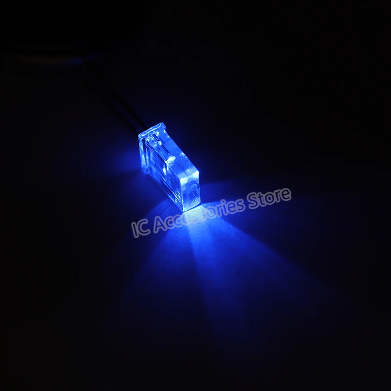 

100pcs 2X5X7mm blue light LED light-emitting diode 2*5*7mm blue light transparent lamp bead square