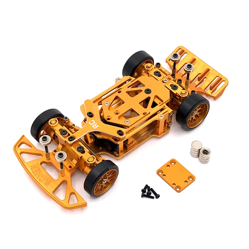 Metal Upgrade RC02 Rear Drive Drift Racing Frame For WLtoys Mosquito Car KYOSHO 1/28 RC Car Parts