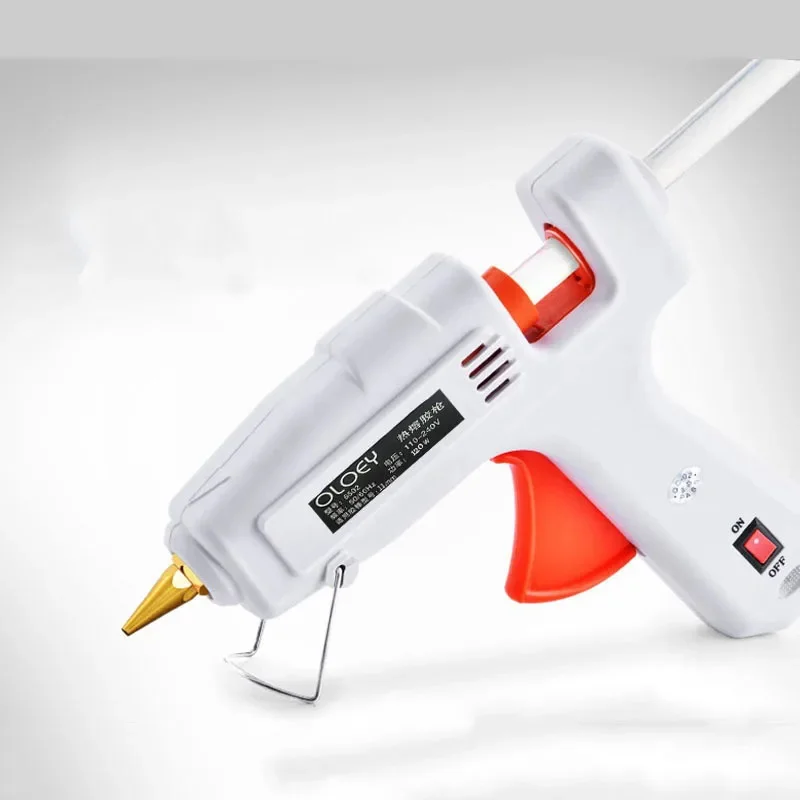 Hot Melt Glue GunWith 10pcs Glue Stick Mini Indusrial Adhesive Hot Gun Electric Heat Temperature Gun Repair Tool