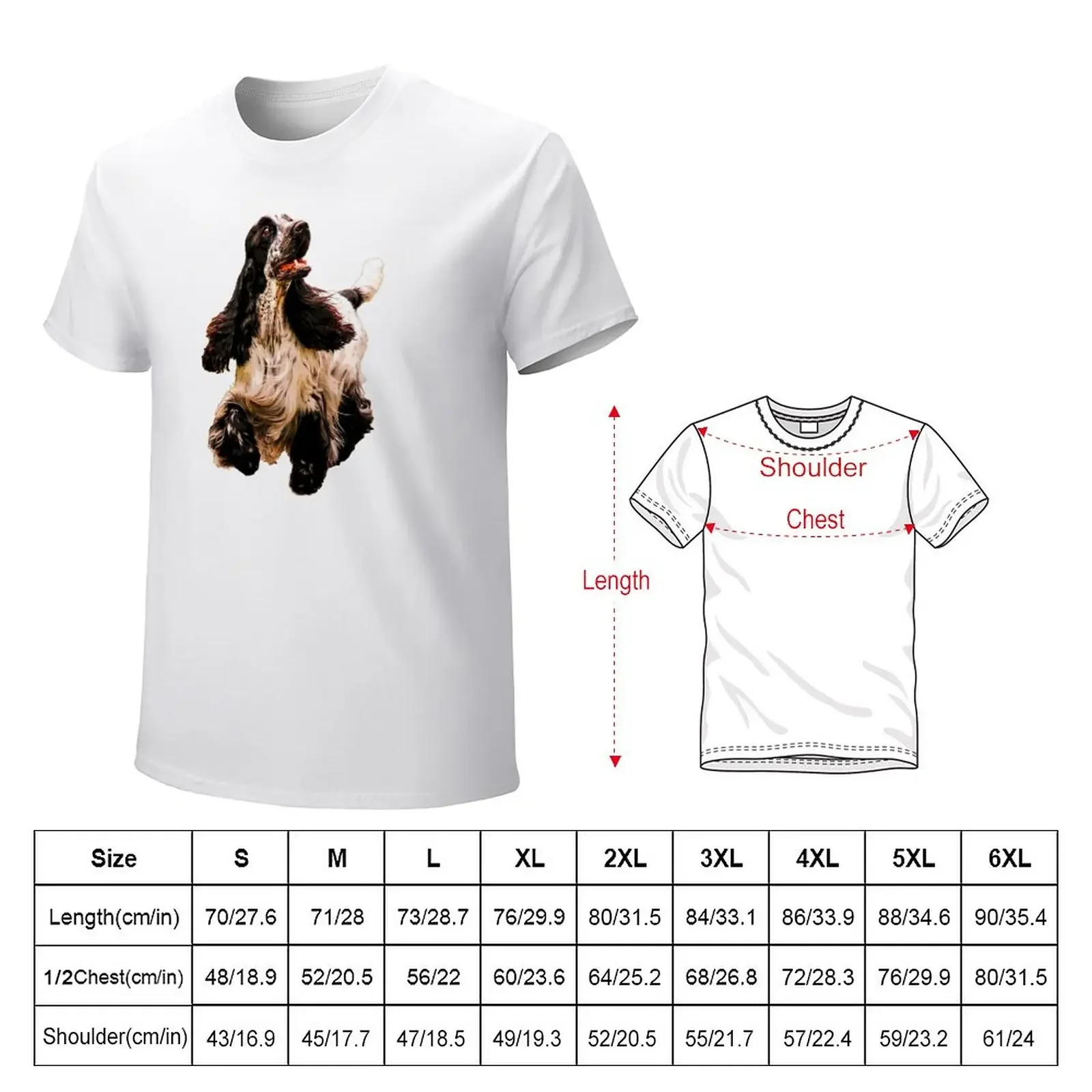 قميص للرجال من Cocker Spaniel على تي شيرت مشي كلب مرح ، بلوزات بمقاسات كبيرة ، تي شيرت #2