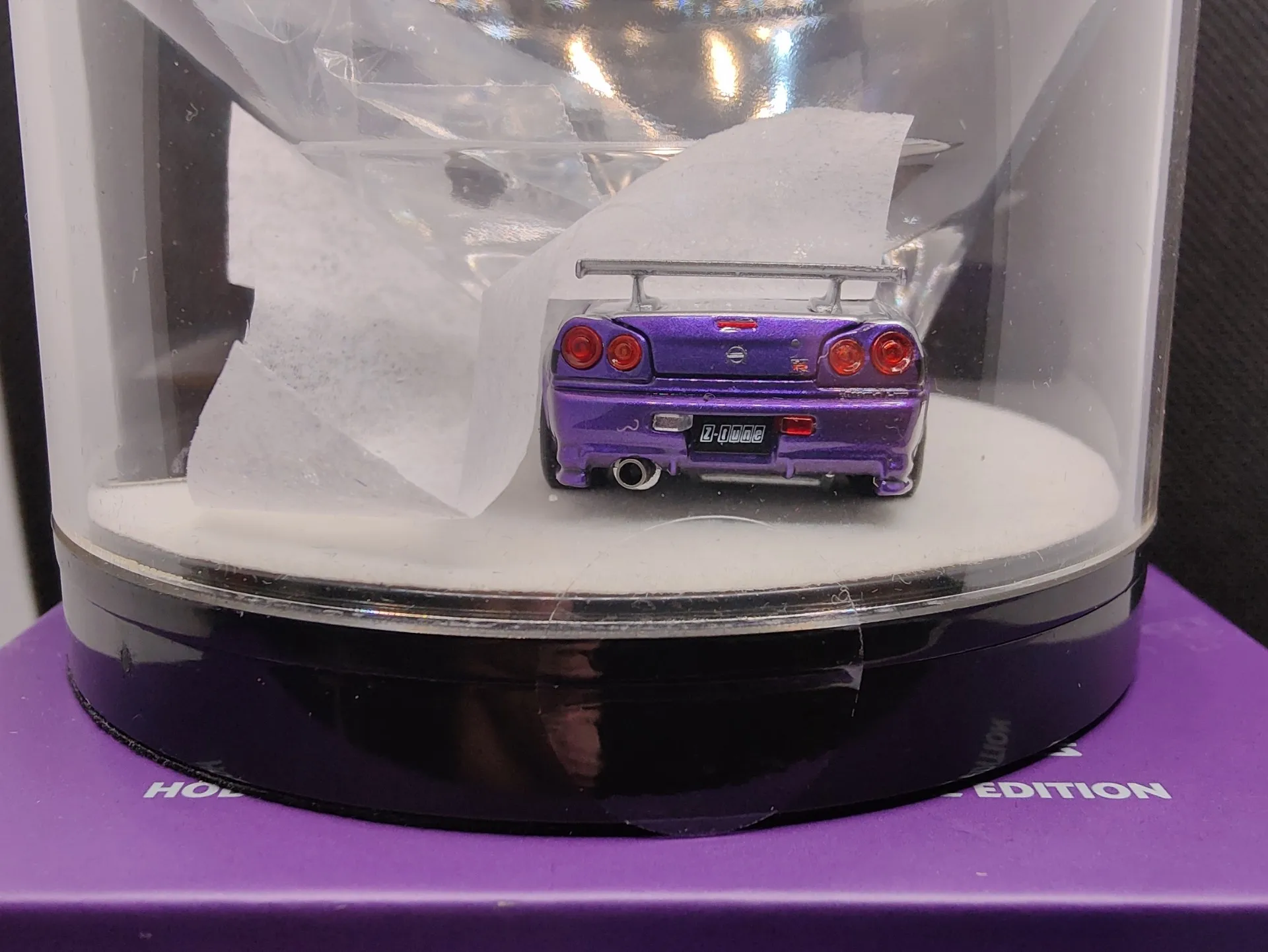 PGM 1:64 GTR R34 Z-tune 2025 HEC Candy Purple Simulation Limited Edition All Open Alloy Metal Static Car Model Toy Gift