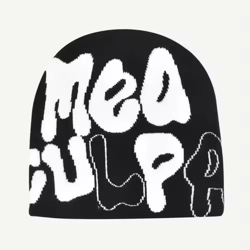 Mea Culpa Knitting Beanies Hat For Women Men Couple Y2K What's In Fashion Bonnet Kpop Wool Skullies Hoods Lady Caps Gorro шапка - Image 15