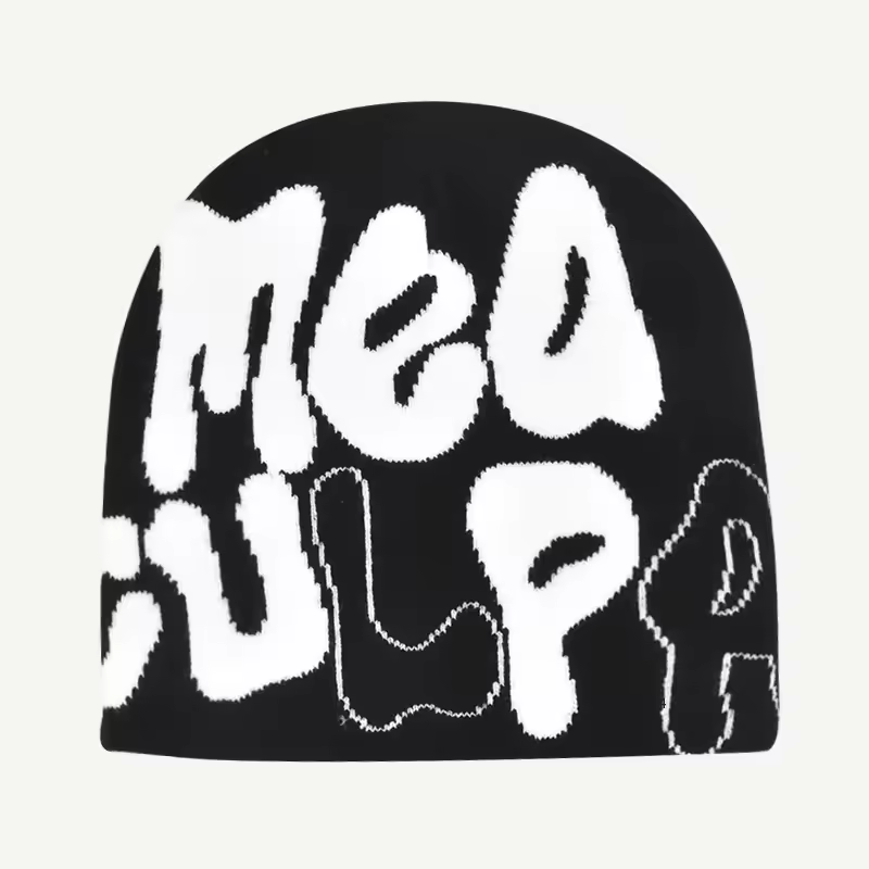 Mea Culpa Knitting Beanies Hat For Women Men Couple Y2K What's In Fashion Bonnet Kpop Wool Skullies Hoods Lady Caps Gorro шапка - Image 15
