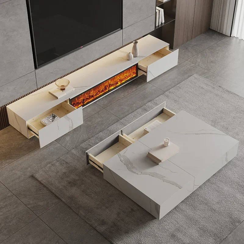 Fireplace, rock slab, TV cabinet, embedded simulated flame, fake fire, electronic fireplace, core, stove, firelight, decorative