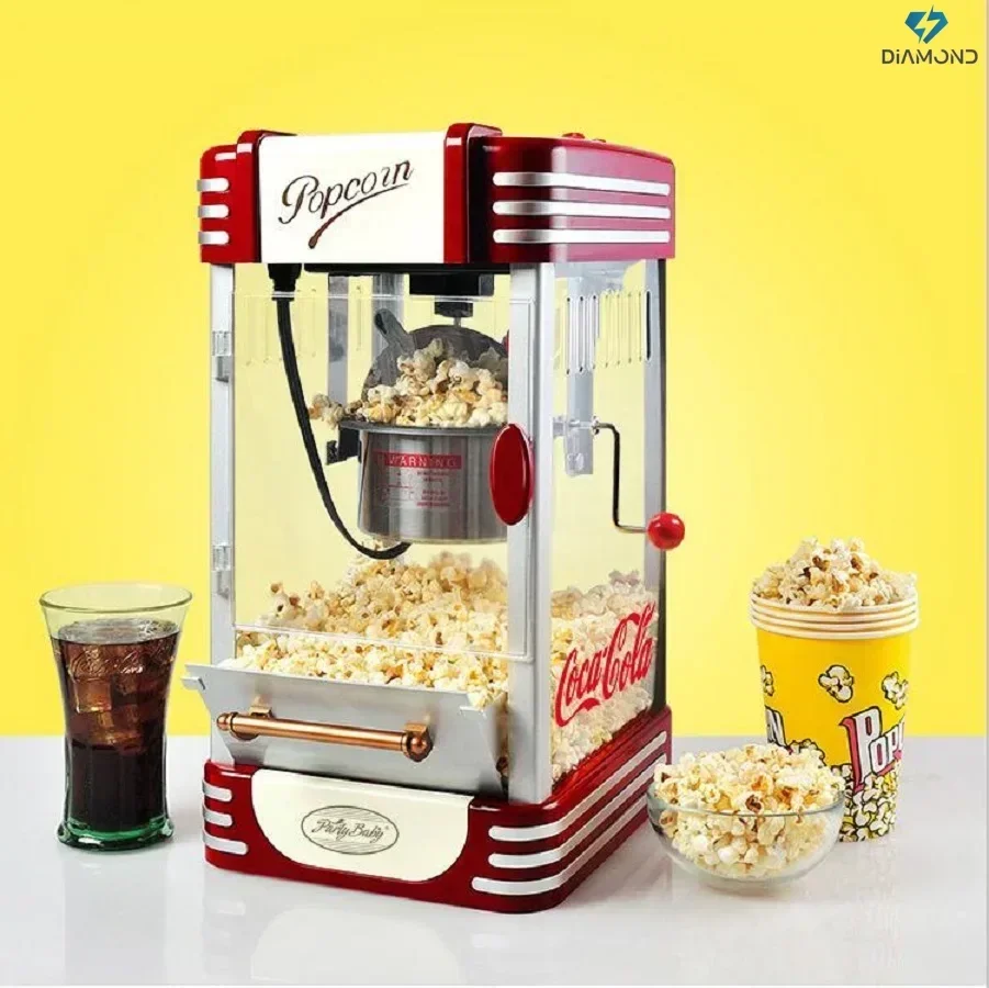 Household Small Hot Air Popcorn Maker - Electric popcorn popper for parties. A convenient machine to make delicious pop corn.