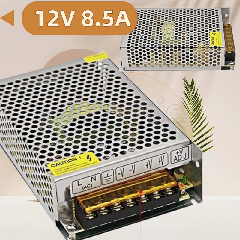 Power Supply LED Lighting Transformer Drive Adapter AC/DC12V Ws2811 Led Strip 8.5A AC110/220V To 12V 100W Converter Switch Mode