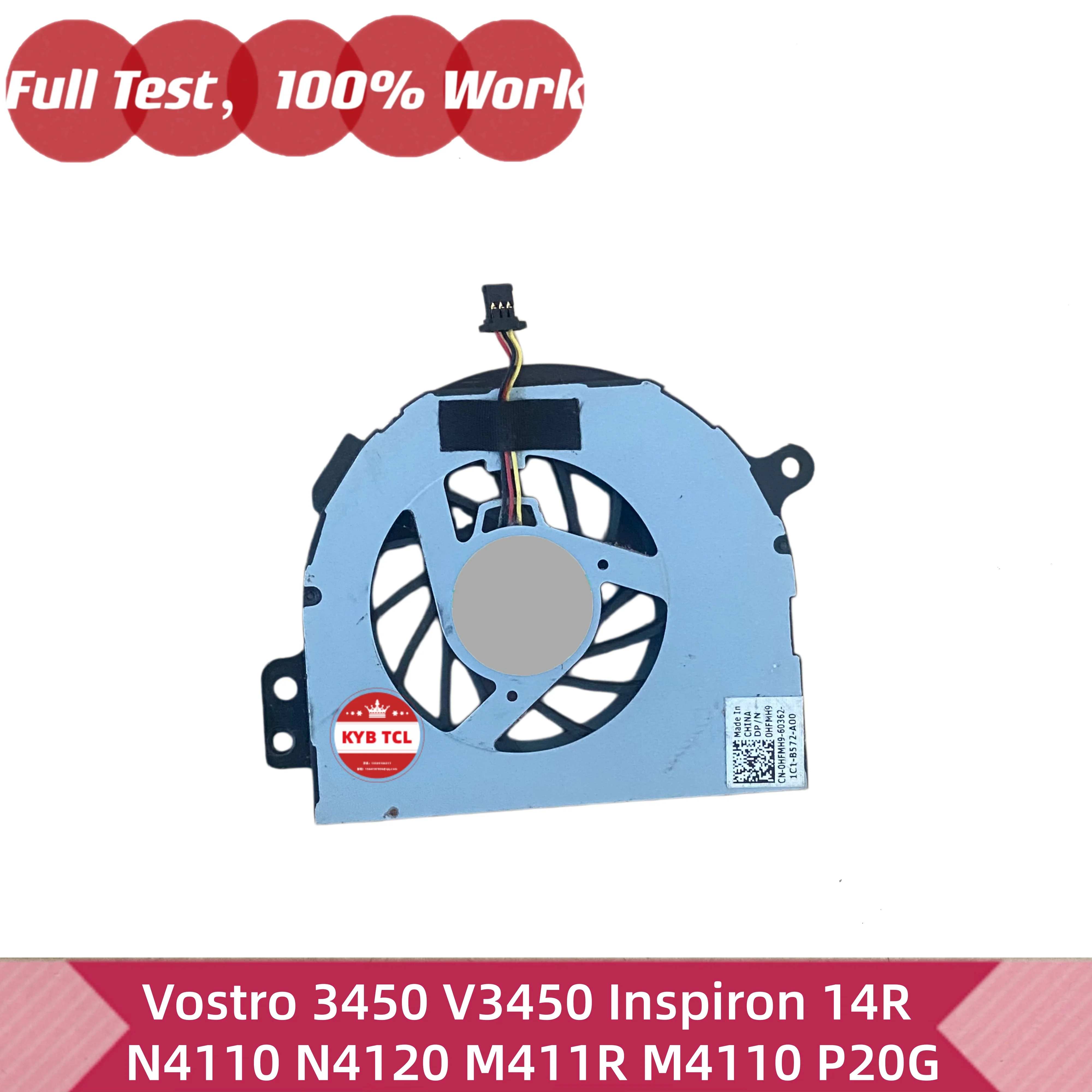 Ventilador de refrigeração para cpu de laptop CN-0HFMH9 0HFMH9 HFMH9 para Dell Vostro 3450 V3450 Inspiron 14R N4110 N4120 M411R M4110 P20G