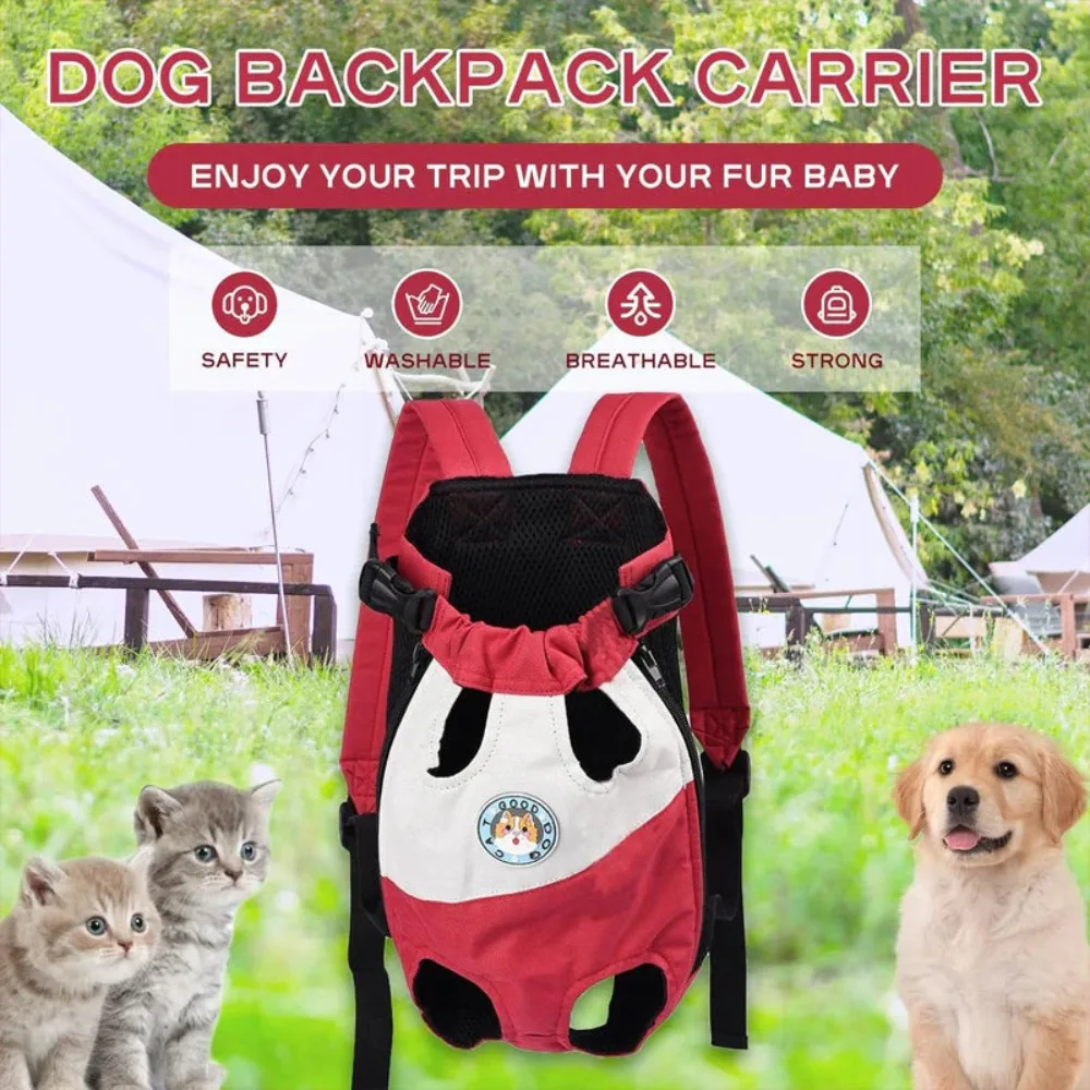Hund im Freien tragbaren Rucksack Haustier tragen Rucksack atmungsaktive Hund Katze vorne Brust Rucksäcke kleine mittlere Welpen liefert