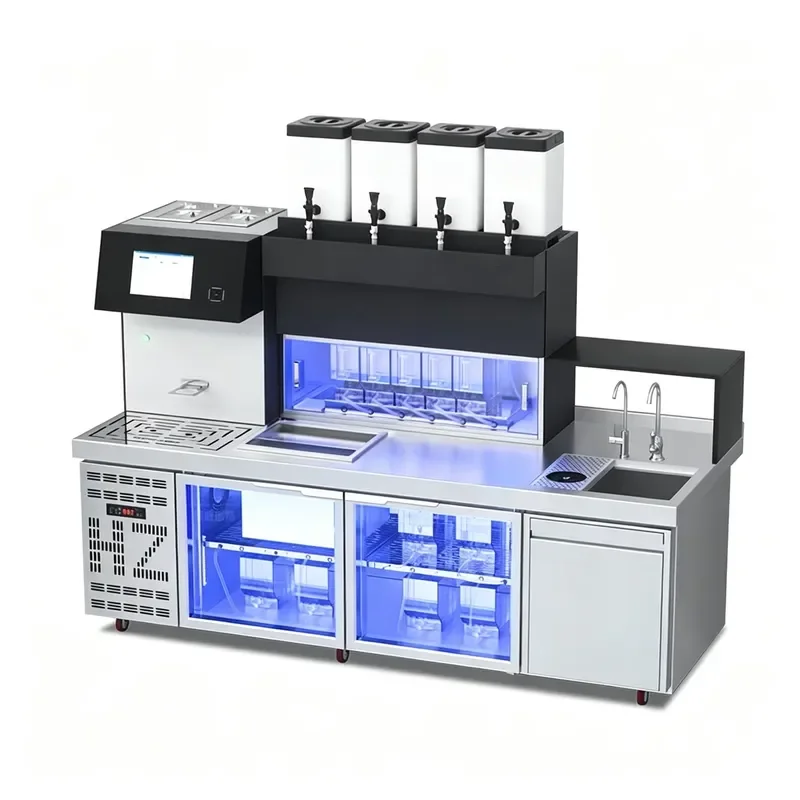 for Fully Automatic Silver Black Milk Tea Machine Commercial Intelligent Multi Functional Tea All In One Machine Equipment
