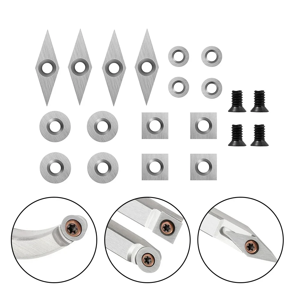 Set di utensili per tornitura con lame da taglio in metallo duro che scavano non è facile da rompere, superfici curve per rifinitura robusta e affidabile