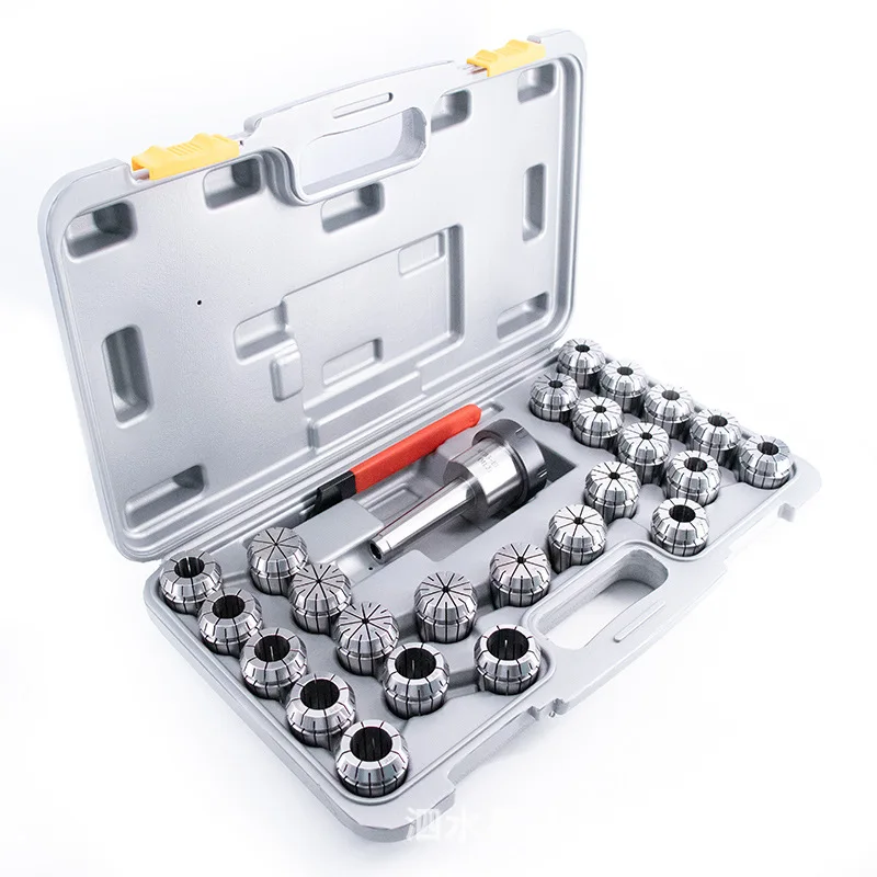 Machine Tools MT Tool Holders Morse Taper Thread Type MT3 Collet Chuck Set MTB3 ER40 26PCS Plastic Box CNC Milling Machine