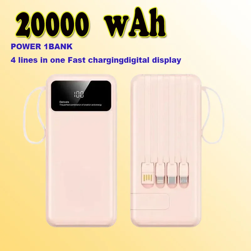 

Портативный внешний аккумулятор 20000 мАч, новинка 2025 года, быстрая зарядка для iPhone, Samsung, Pixel, Poco