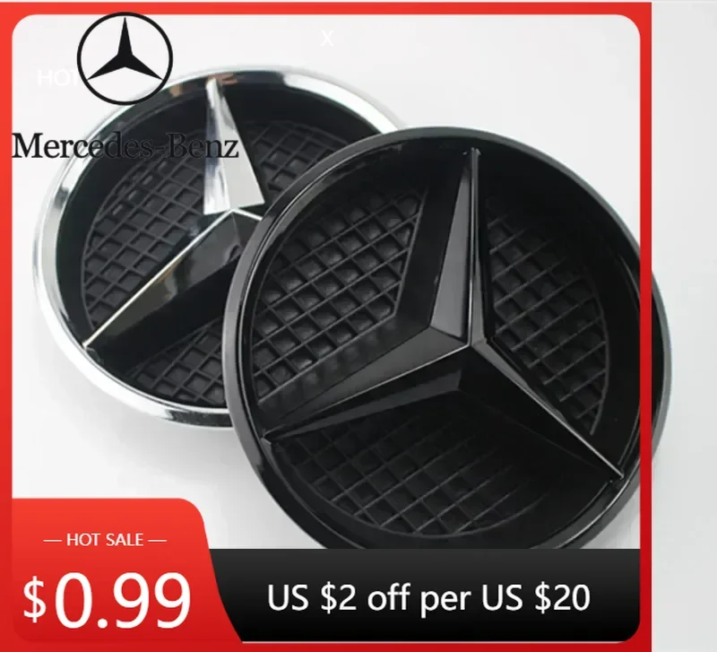 

Горячая автомобильная наклейка, полые сетки, ABS, передняя решетка, эмблема автомобиля, значок 3D звезды для Mercedes Benz W204 W205 W213 X253 W166 и т. д. Хром