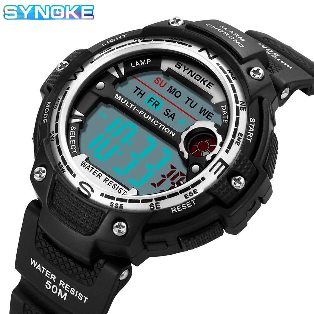 Men Sports Watch LED Digital Watch Big Dial 50M Waterproof Luminous Men Sport Watch Electronic Watches