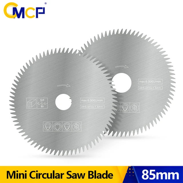 CMCP 85mm Mini brzeszczot do piły tarczowej 10/15mm 80T elektryczna tarcza tnąca tarcza do cięcia drewna/metalu akcesoria do elektronarzędzi