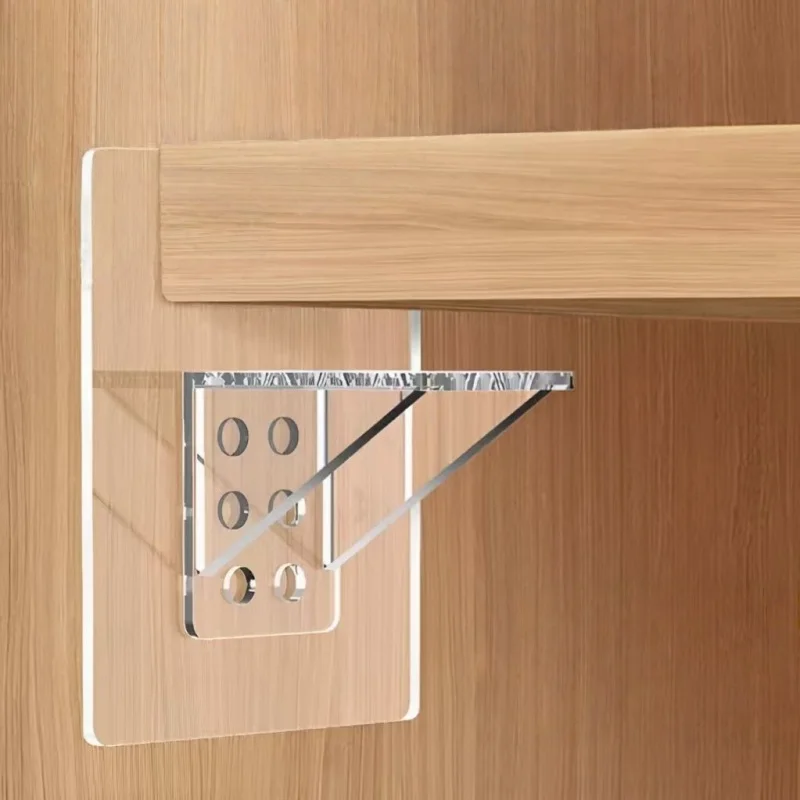 8 pcs Shelf Support Glue Free Punching Nail Strong Triangle Bracket Clip Wall Mounted Wall Cabinet Home Accessories,Easy Instal