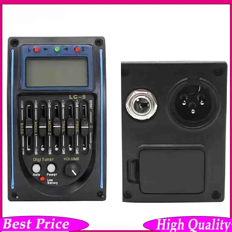 Guitar EQ 5-band LCD Pickups Musical Instrument Accessories EQ Equalizer Preamp  Classical Acoustic Guitar Pickup