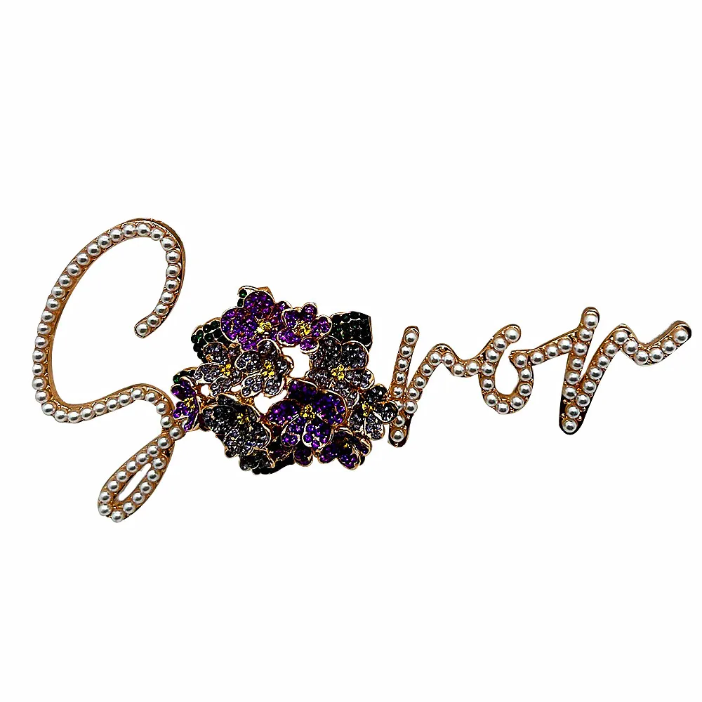 

University Graduate Day Gold Greek Letter Soror Pin Purple Violet DELTA Sorority Members DST Metal Brooch Jewelry For Women