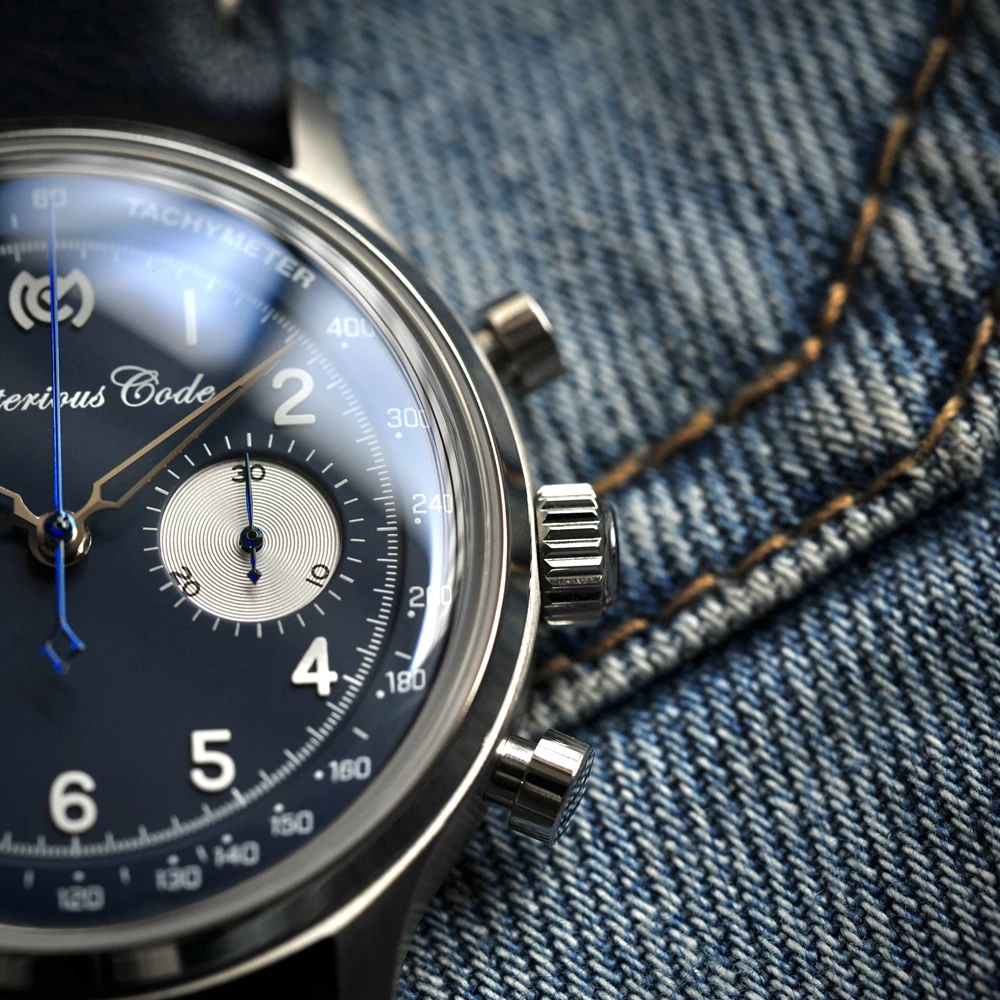 Titanium Pilot Chronograph Watch ST19 Hand Wind Mechanical Wristwatches 40mm Airforce Chrono Watch Homage 1963 Military Clocks