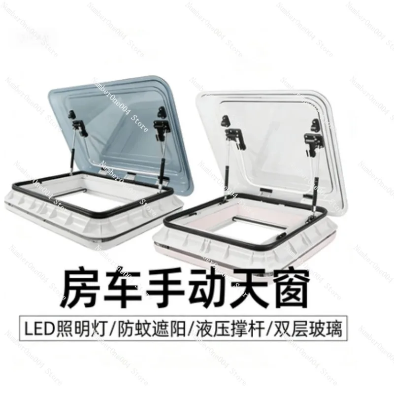 

Large Caravan RV Skylight Roof Vent 3-Size With LED Light 500/700/800 X 500mm Cut Out For Motorhome