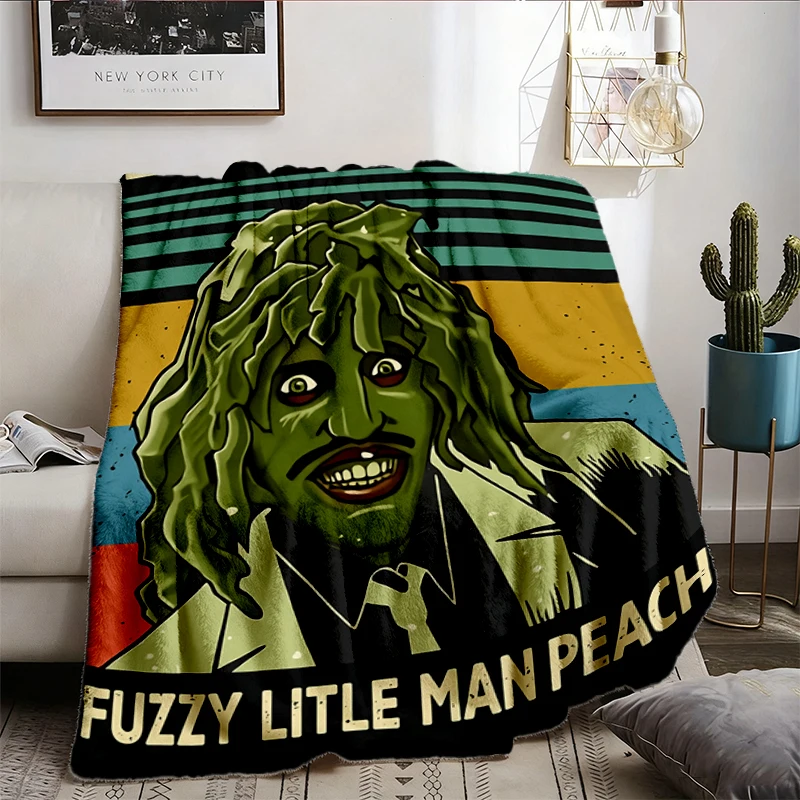 Old Gregg Easy Now Fuzzy Little Man Peach The Mighty Boosh Vintage T, Flannel Blanket, The Mighty Boosh Flannel Throw