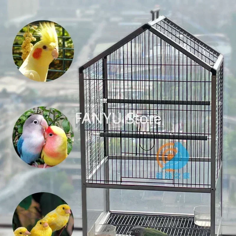 Large Luxury Villa Bird Cages Parrot Breeding Park Outdoors Portable Canary Bird Cages Bath Cage Oiseau Birds Supplies WZ50BC