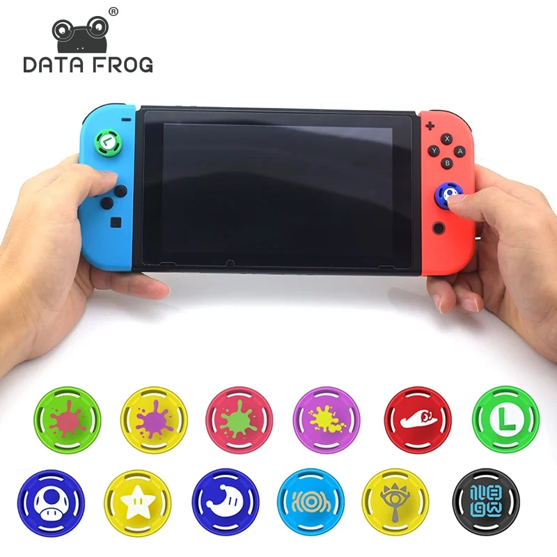DATA FROG Analog Thumb Stick Grip Cap Skin for Switch OLED Controller Joystick 2PCS Replacement for RG35XX Handheld Game Console