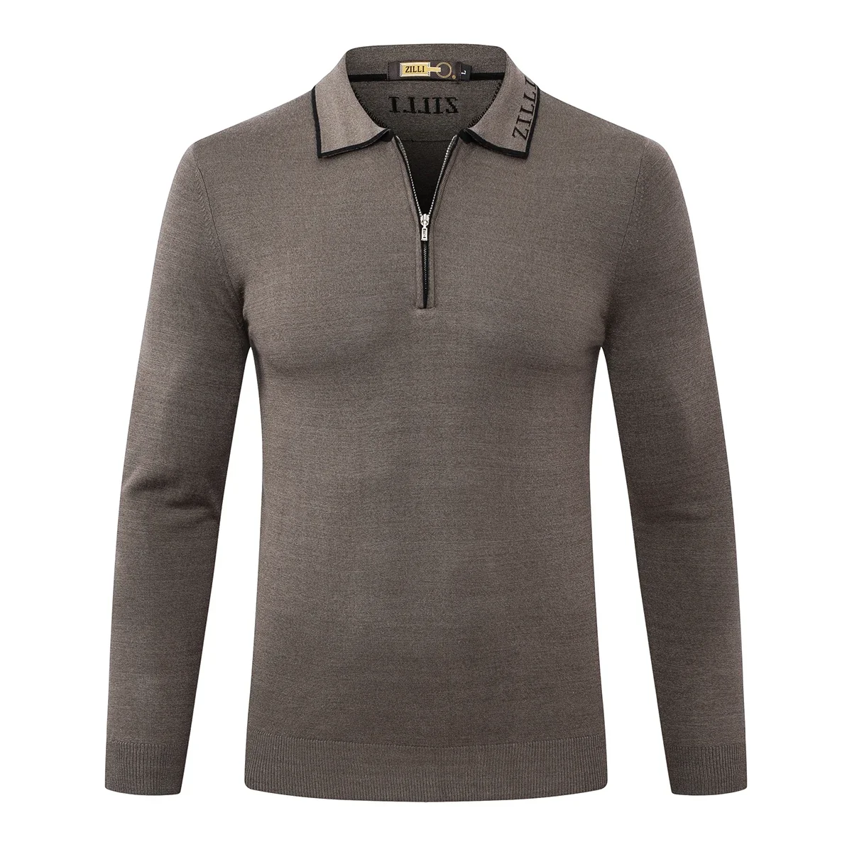 DIKU-suéter de lana CPTG para hombre, suéter cálido informal con cremallera bordada, tejido elástico de alta calidad, talla grande, M-5XL, 2024, novedad de 2025