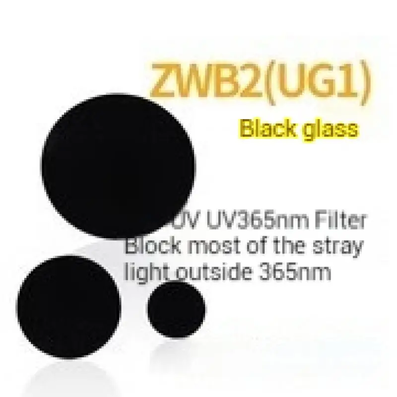 Zwb2 filtre visible lumière vive verre noir Ug1 circulaire 50 365Nm Transmission ultraviolette à travers lentille filtrante