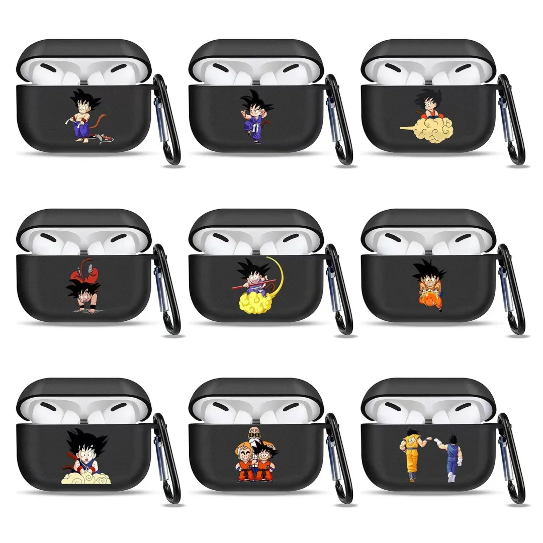 Coque de téléphone pour écouteurs Apple AirPods 1, 2, 3 Pro, 4 Pro2, Vegeta Krillin Kame, dessin animé Dragon Ball, Son Goku