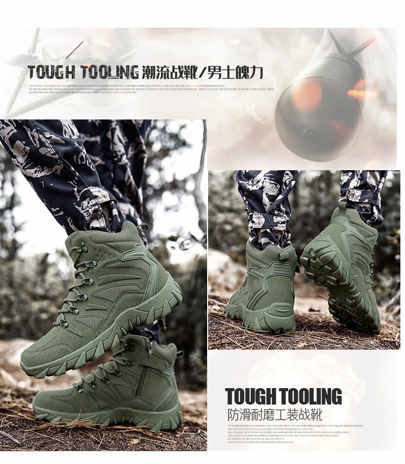 Taktische Stiefel für Herren, Armee-Schuhe, wasserdicht, Militär, Outdoor, Damen, Unisex, hochwertiges Training, ultraleicht, Camping, Sicherheit – Detail 25