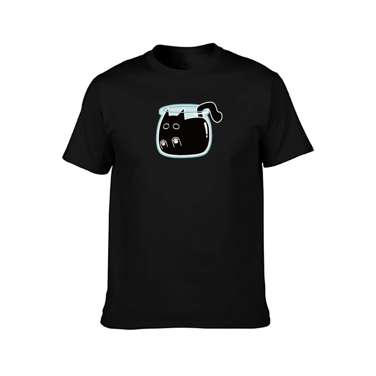 Cats Are Liquid T-Shirt, Summer Casual Cotton Tee, Oversized Streetwear Tops, Vintage Graphic Print, Loose Fit Short Sleeve